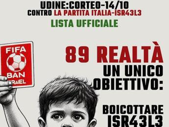 Allerta a Udine, corteo comitato per Palestina: “Unico obiettivo boicottare Israele”