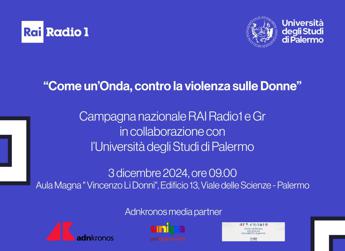 Violenza su donne: a Palermo ‘l’onda’ di Rai Radio1 e GR, Adnkronos media partner